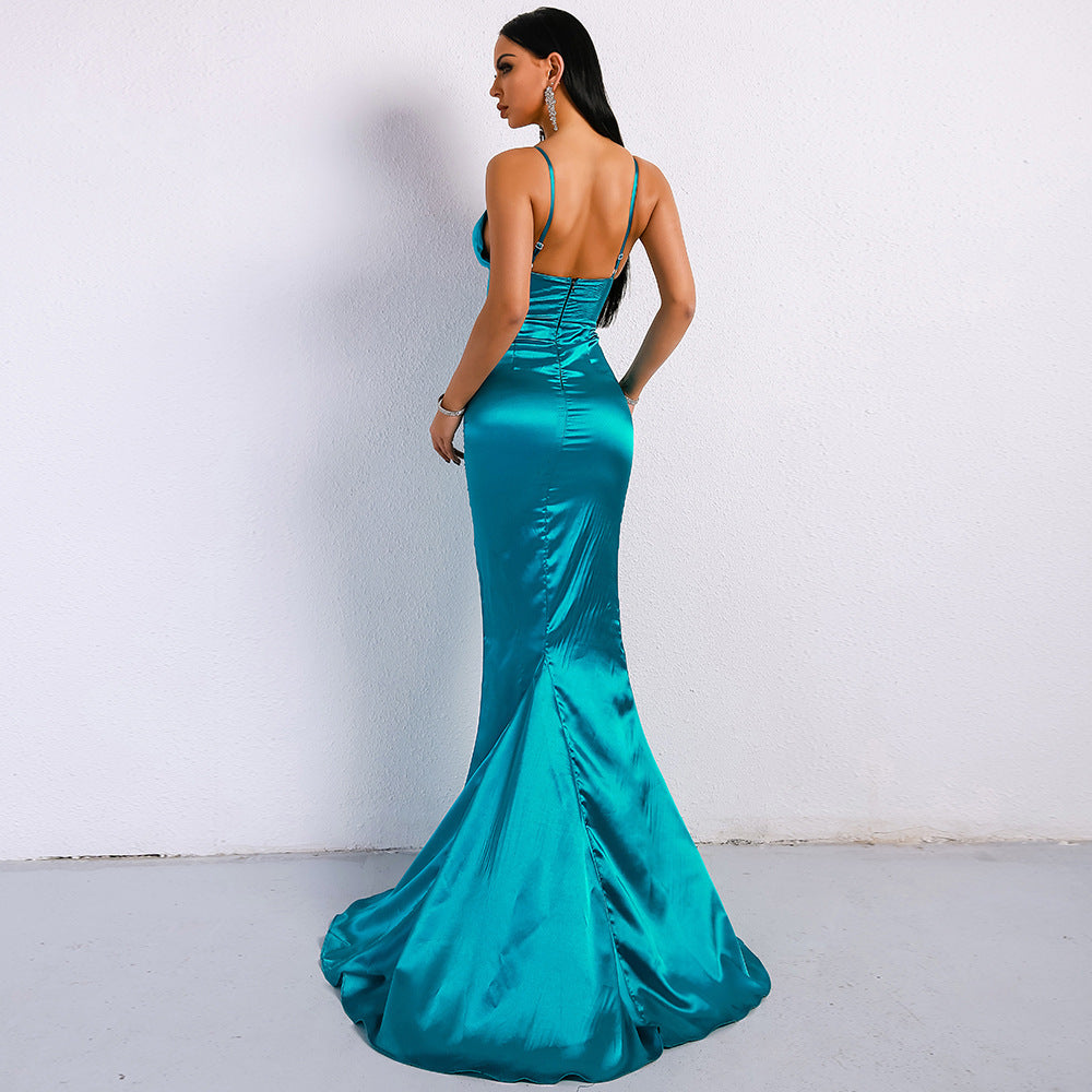 Vestido de noche con hombros descubiertos para mujer