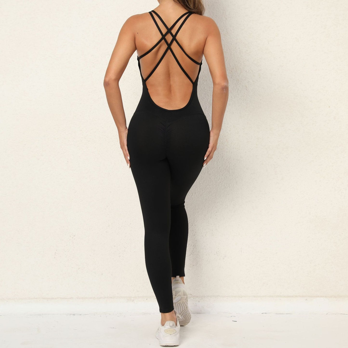 Yoga Jumpsuit with Open Back
