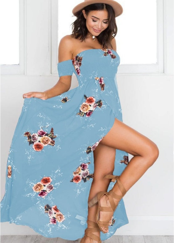 Vestido largo estilo boho