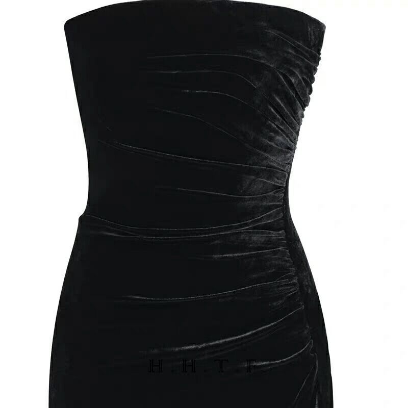 Vestido largo negro para cena