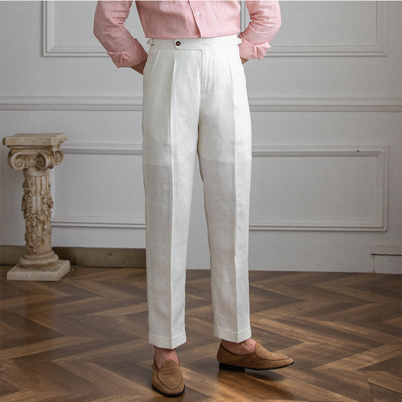 Pantalones 100% lino para hombre