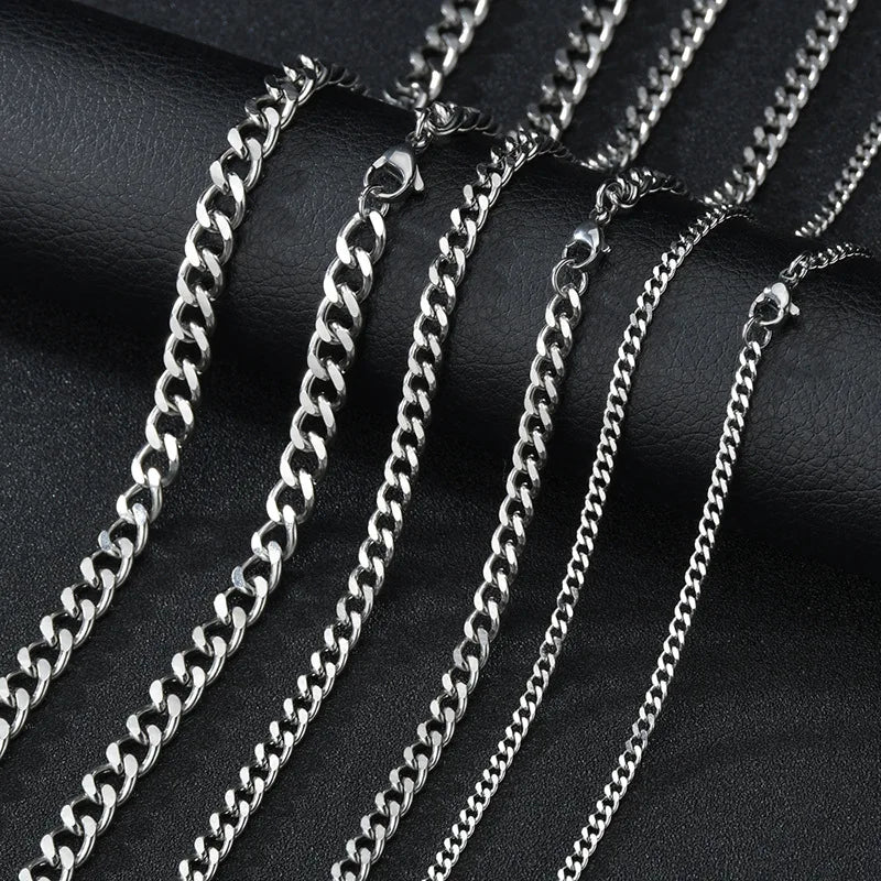 Cadena Cubana en Acero Inoxidable para Hombre