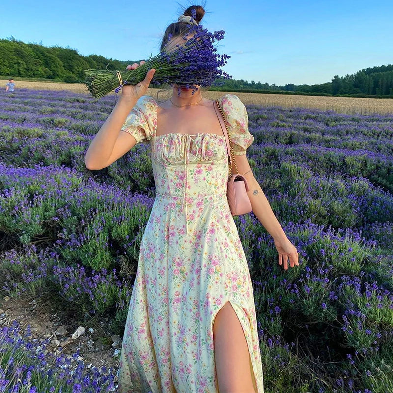 Vestido floral estilo bohemio para mujer