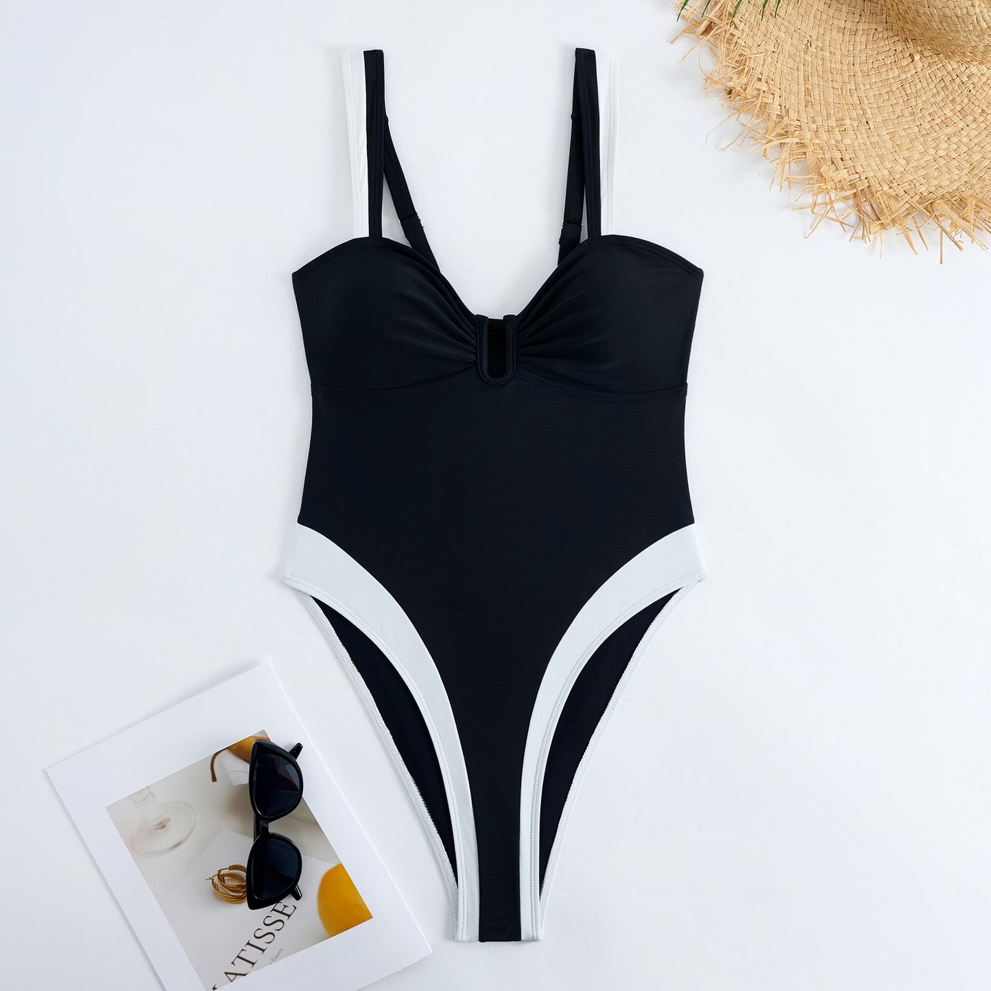 Traje de baño vintage de una pieza para mujer