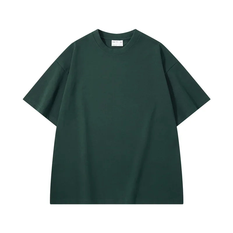 Camiseta de algodón de gran tamaño para hombre