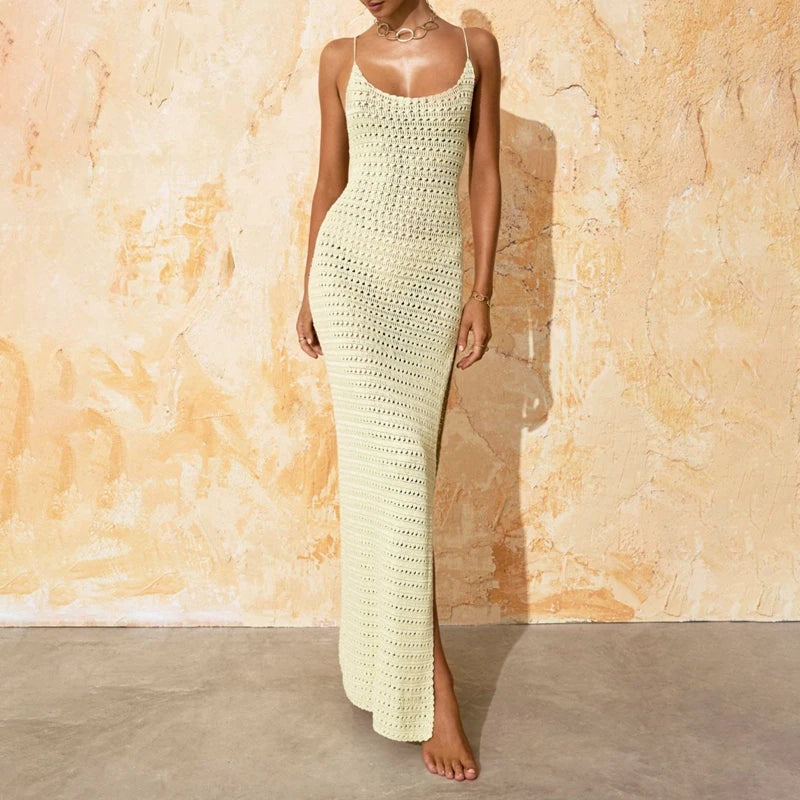 Vintage Crochet Long Dress for Women