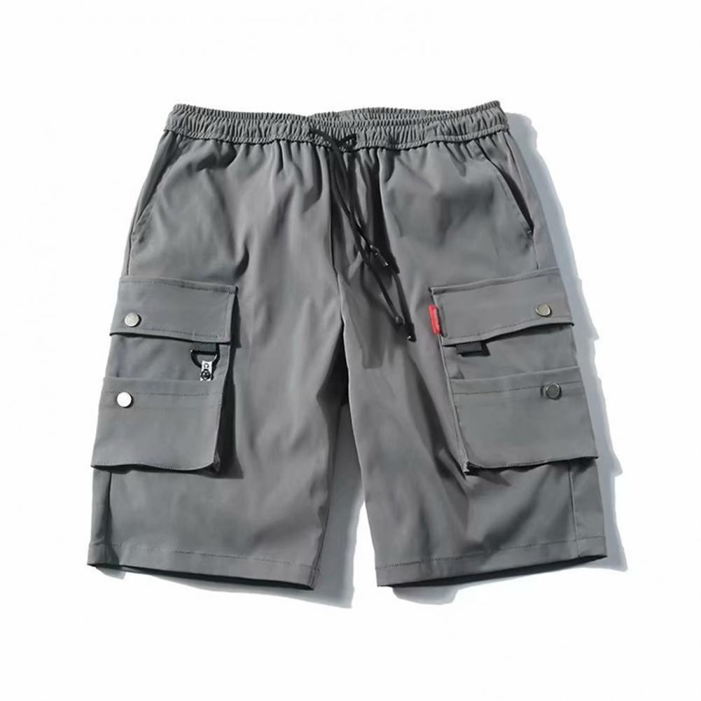 Pantalones cortos cargo elásticos para hombre
