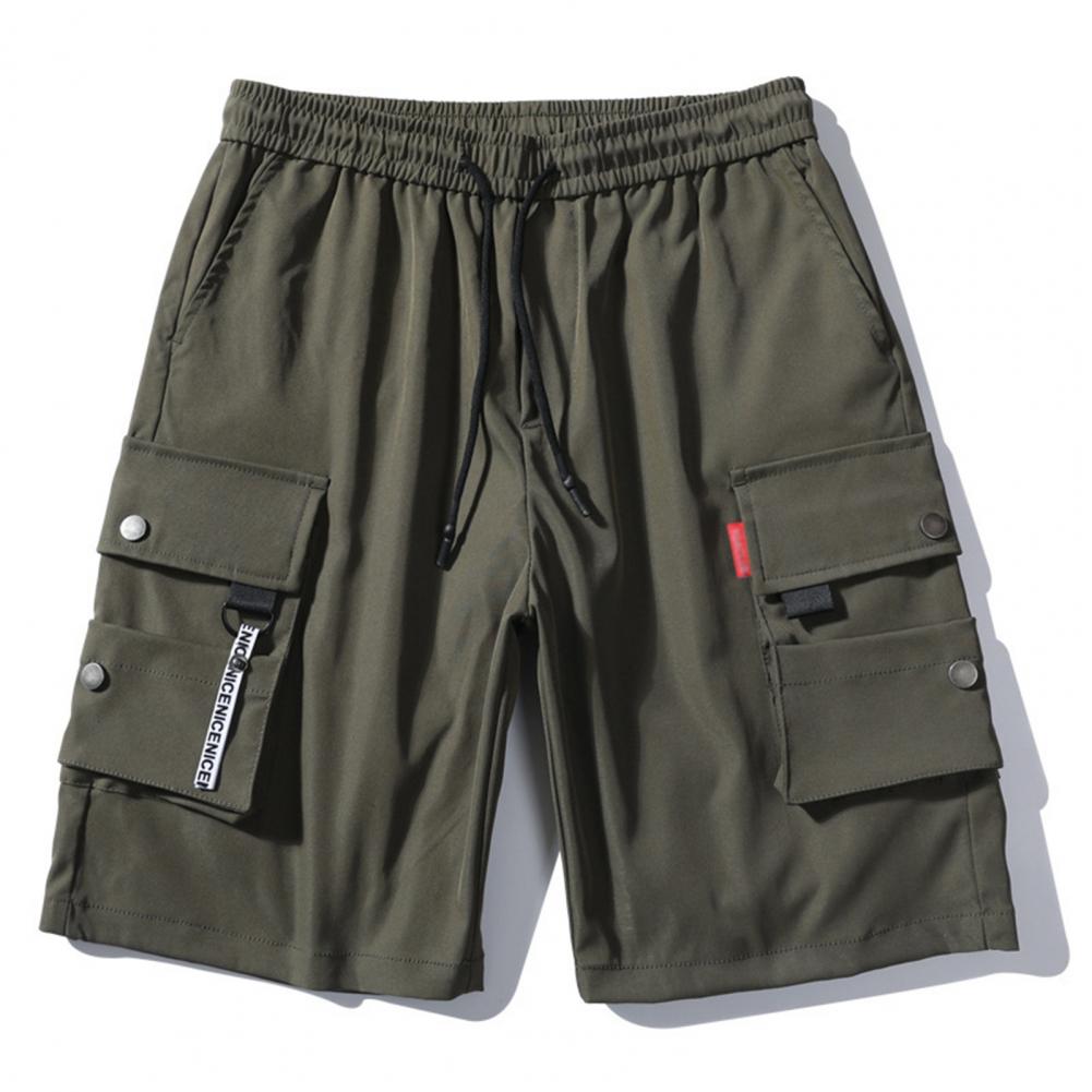 Pantalones cortos cargo elásticos para hombre