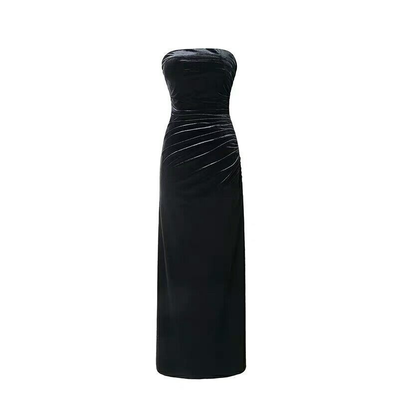 Vestido largo negro para cena
