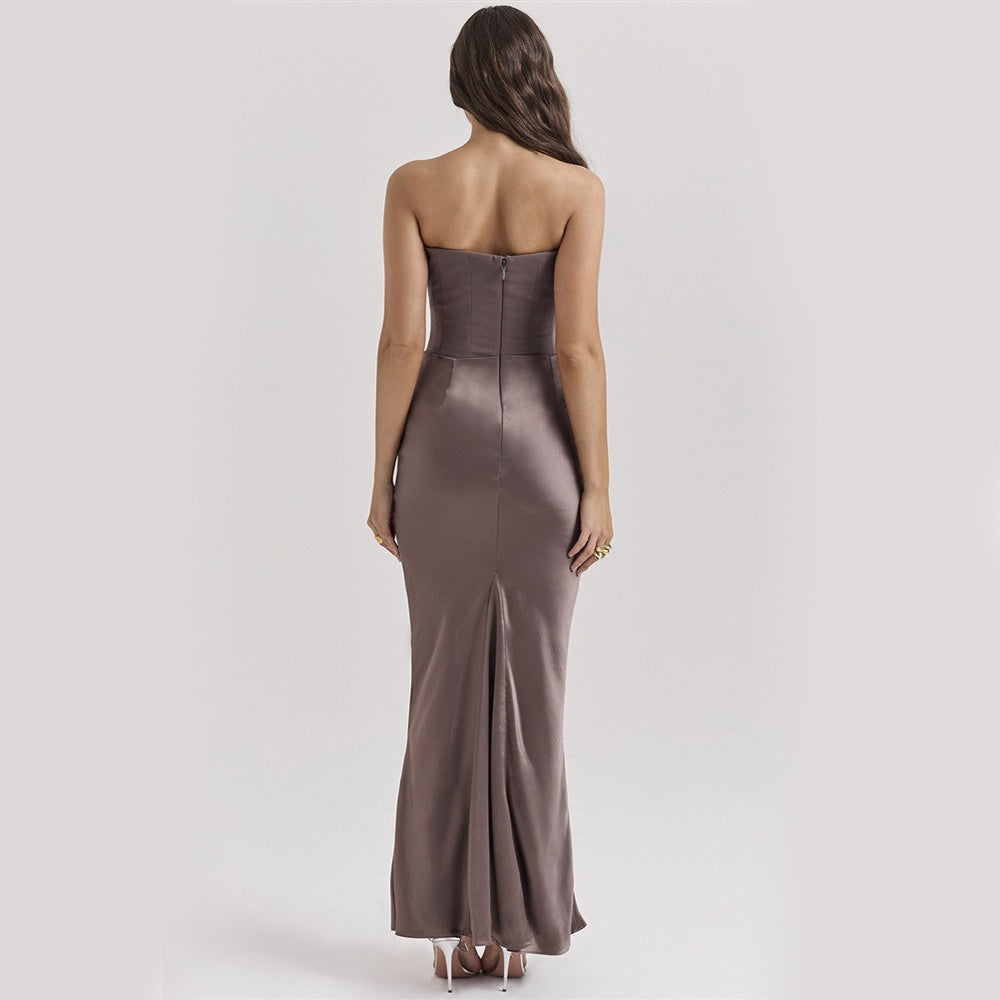 Vestido largo y ajustado para ella