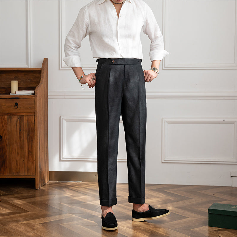 Pantalones 100% lino para hombre
