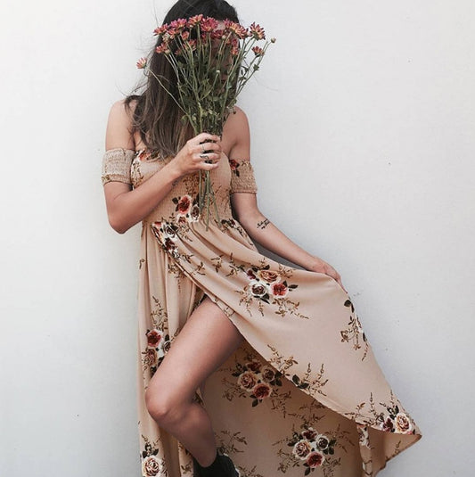 Vestido largo estilo boho
