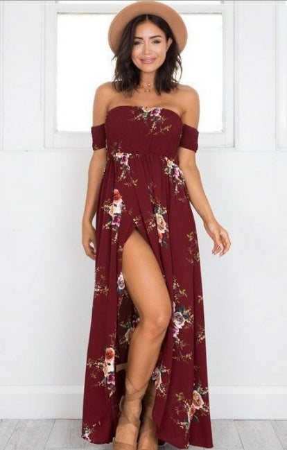 Vestido largo estilo boho