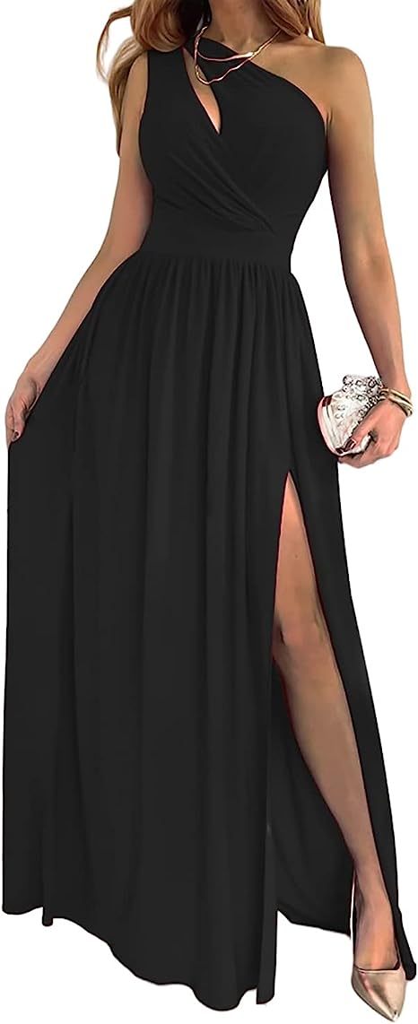 Vestido largo con abertura alta para bodas