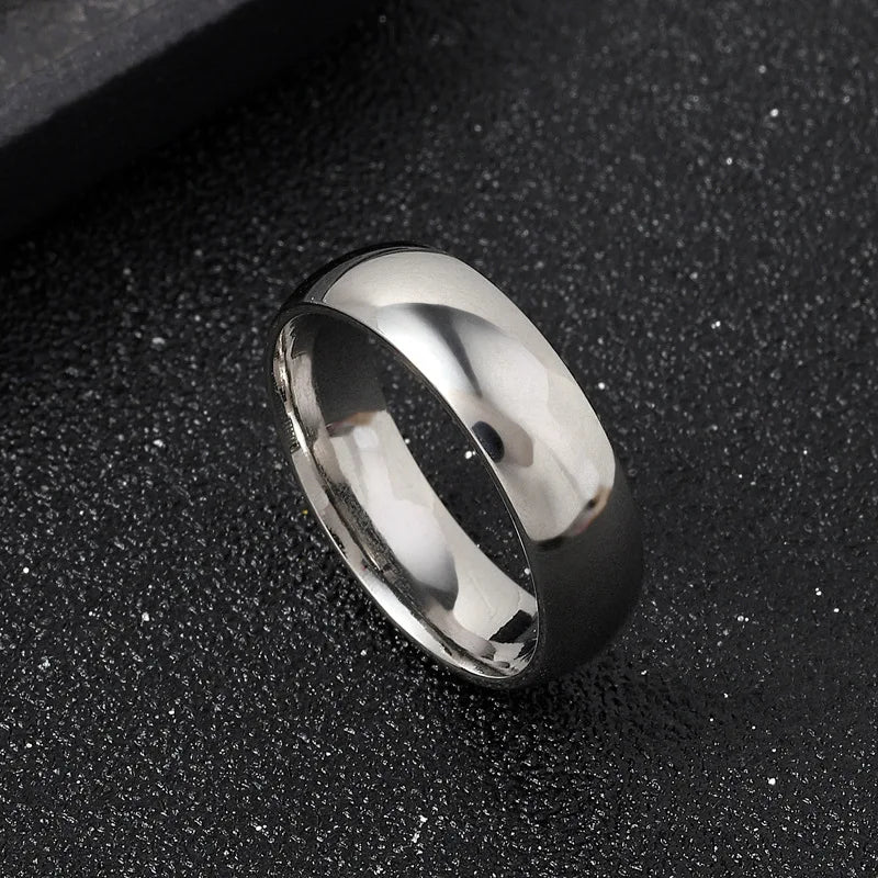 Stainless Steel and Titanium Set Rings
