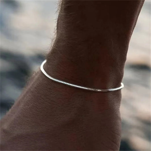 Pulsera de serpiente sencilla para hombre