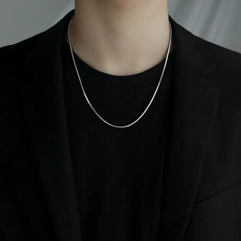 Collar de cadena de serpiente para hombre