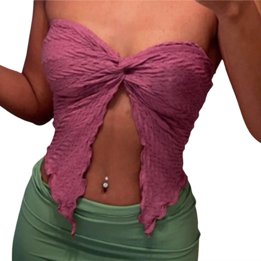 Twist Knot Crop Top for Girls