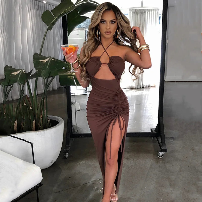 Mini Dress with Slit for Women
