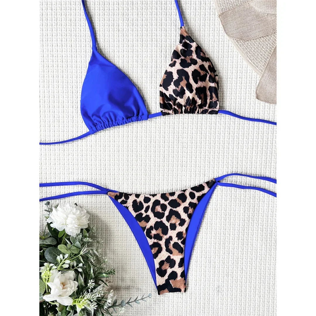 Minibikinis de leopardo para mujer