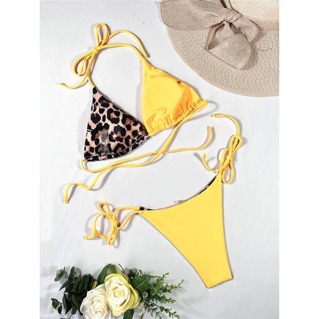 Minibikinis de leopardo para mujer