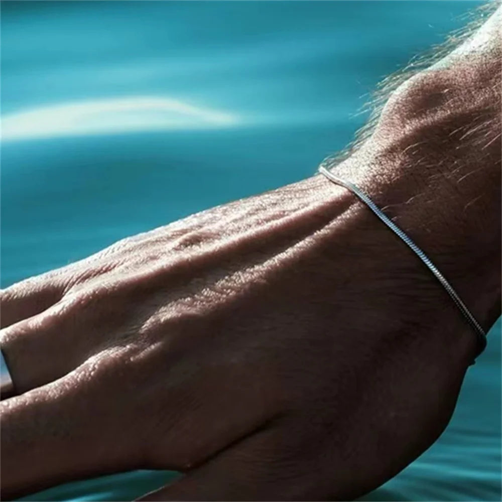 Pulsera de serpiente sencilla para hombre