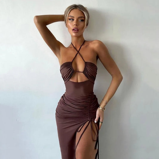 Mini Dress with Slit for Women