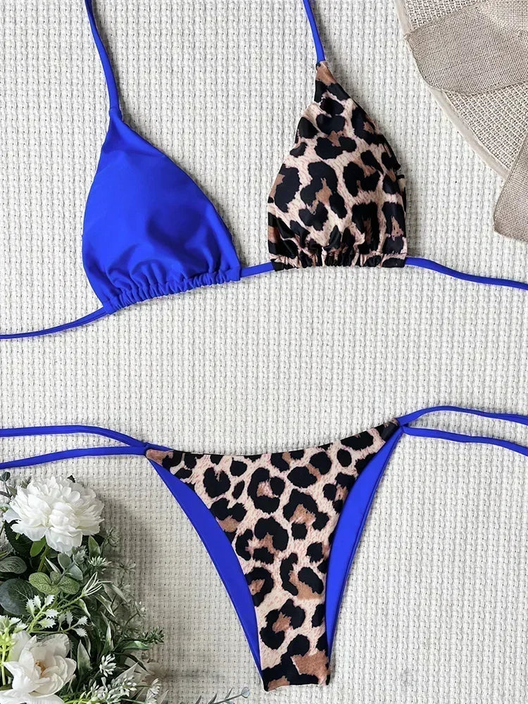 Minibikinis de leopardo para mujer