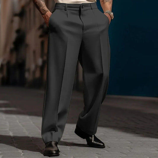 Pantalones de traje holgados para hombre