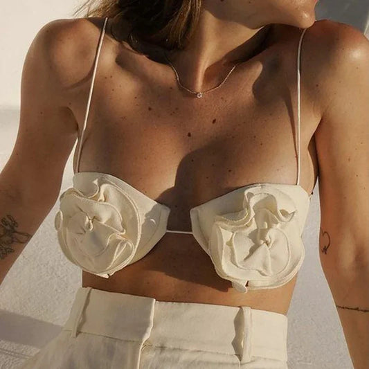Flower Style Bra Camisole for Women