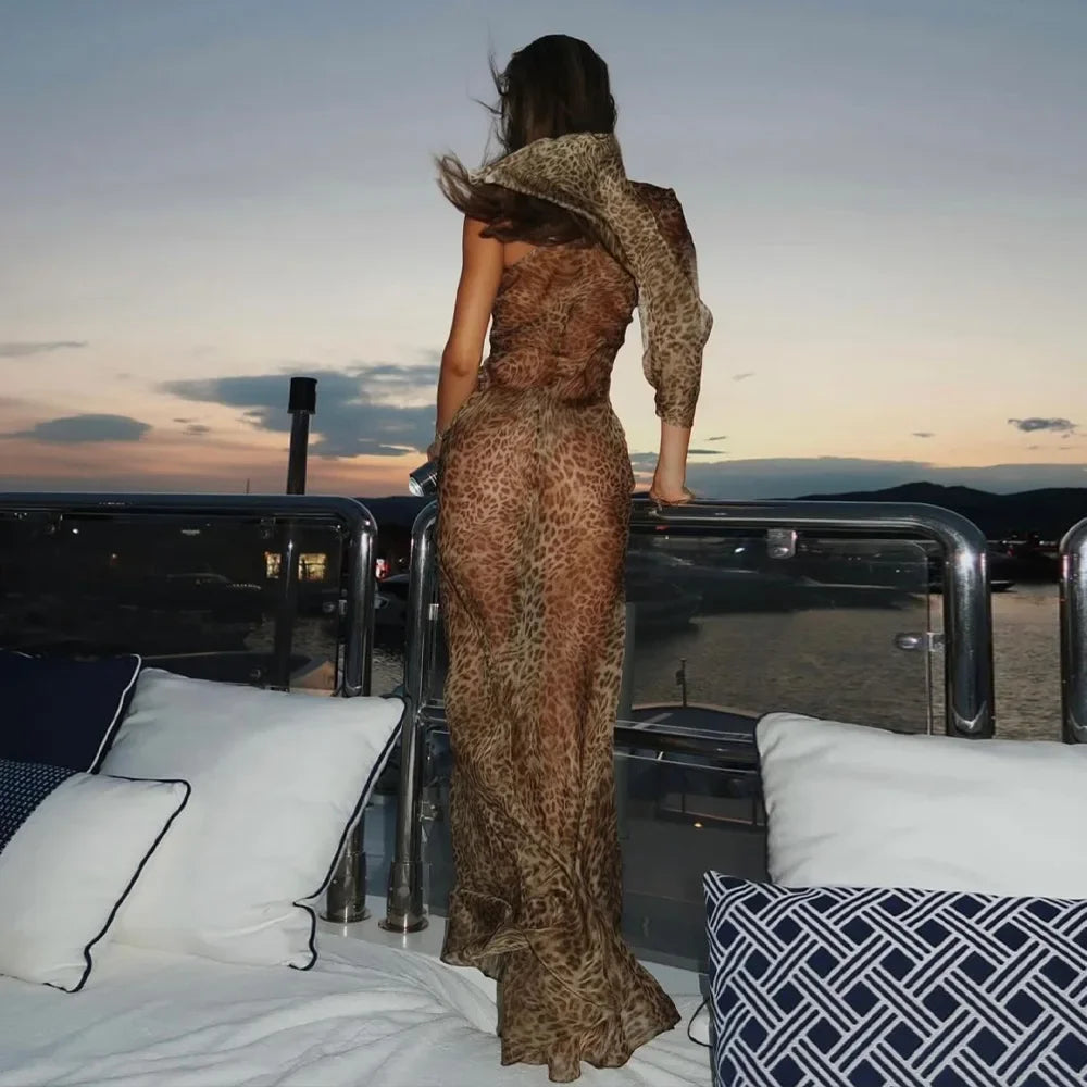 Maxi Leopard Dress for Women