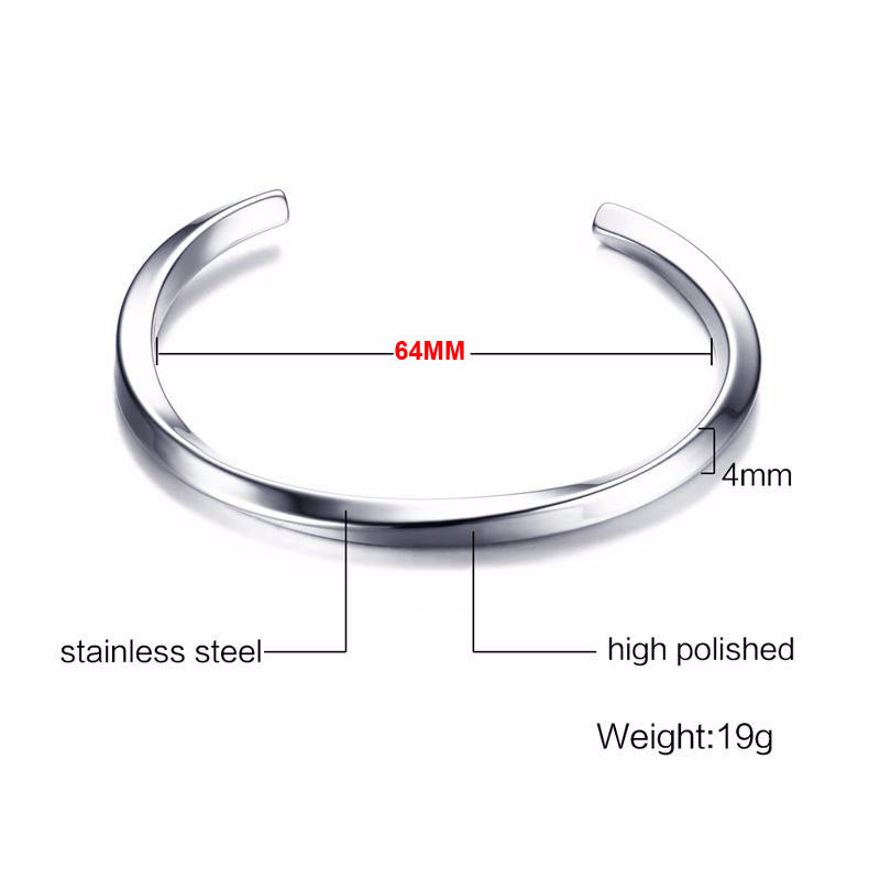Twisted Stainless Steel Bracelet for Men