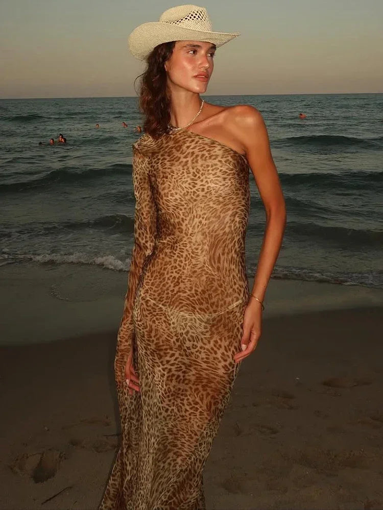 Maxi Leopard Dress for Women