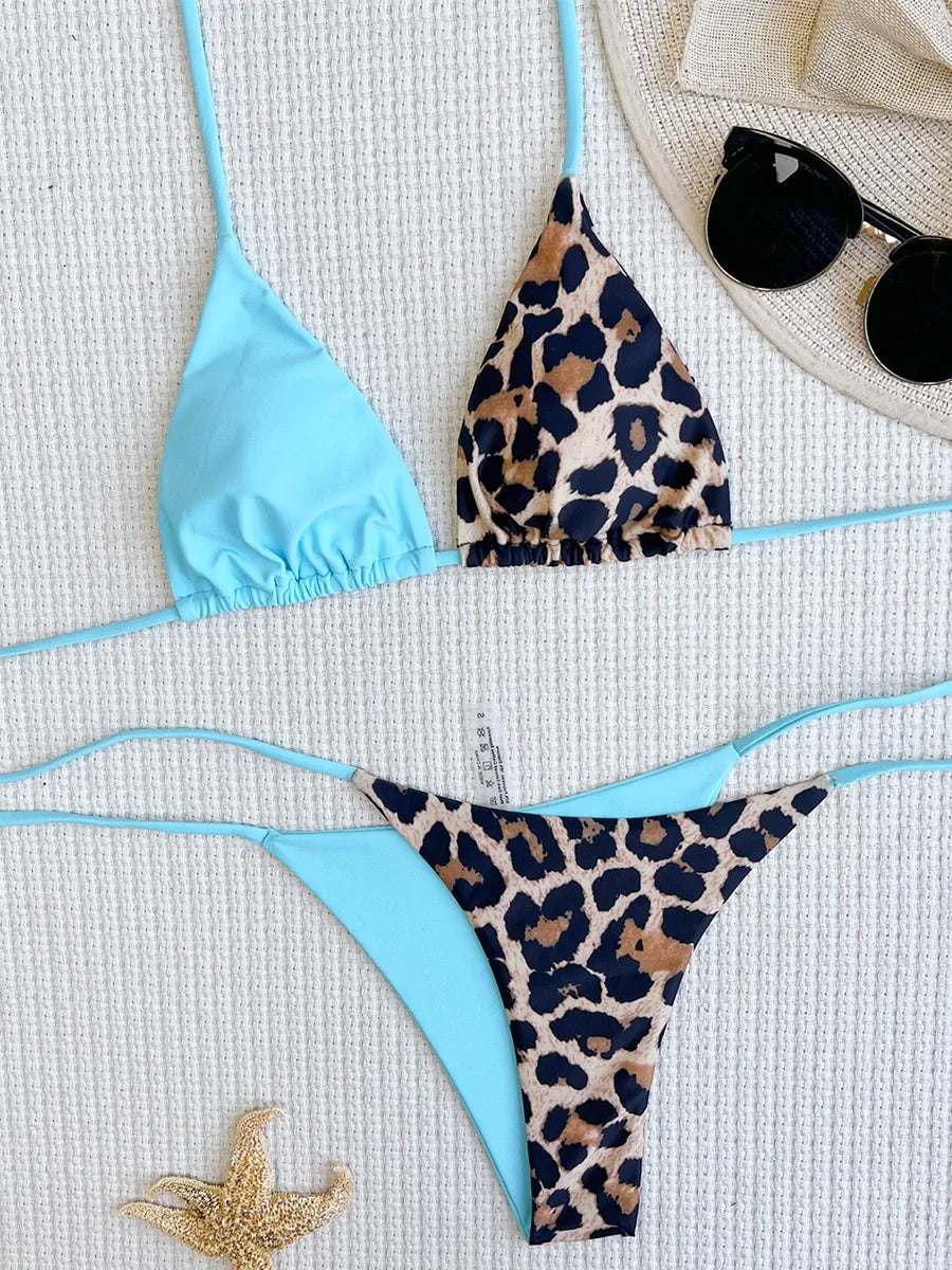 Minibikinis de leopardo para mujer