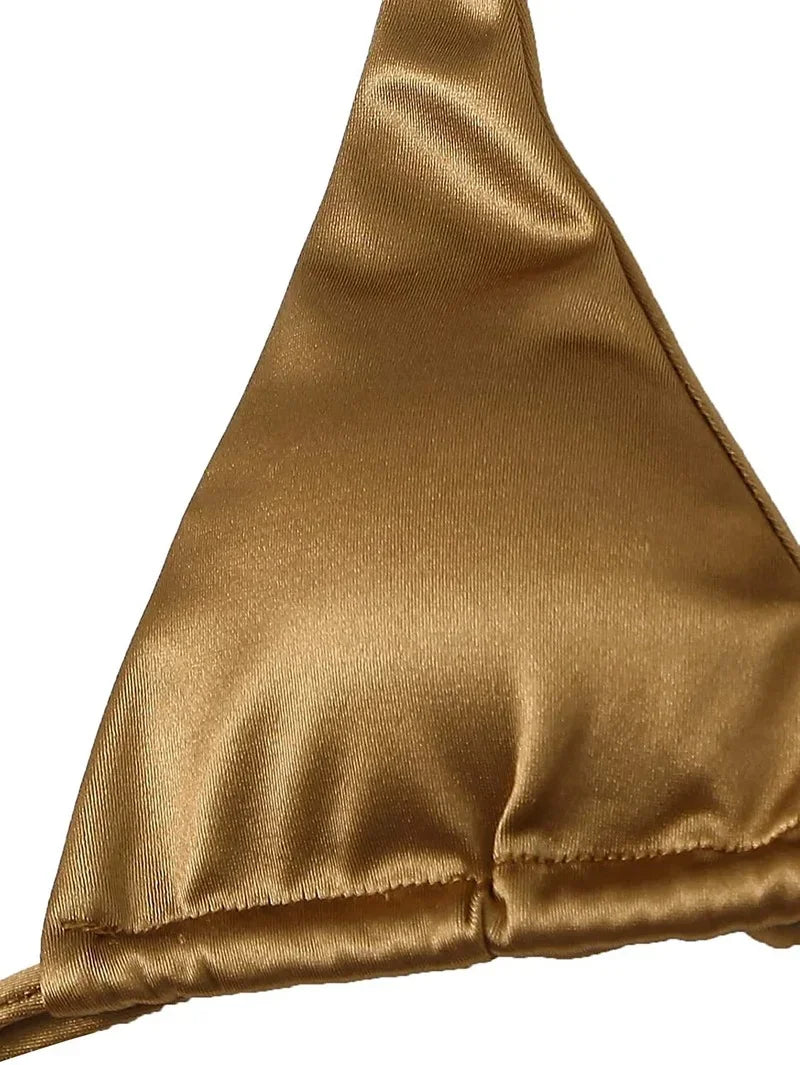 Bikini brasileño de satén para ella