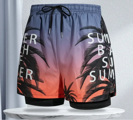 Bañador de doble capa para hombre