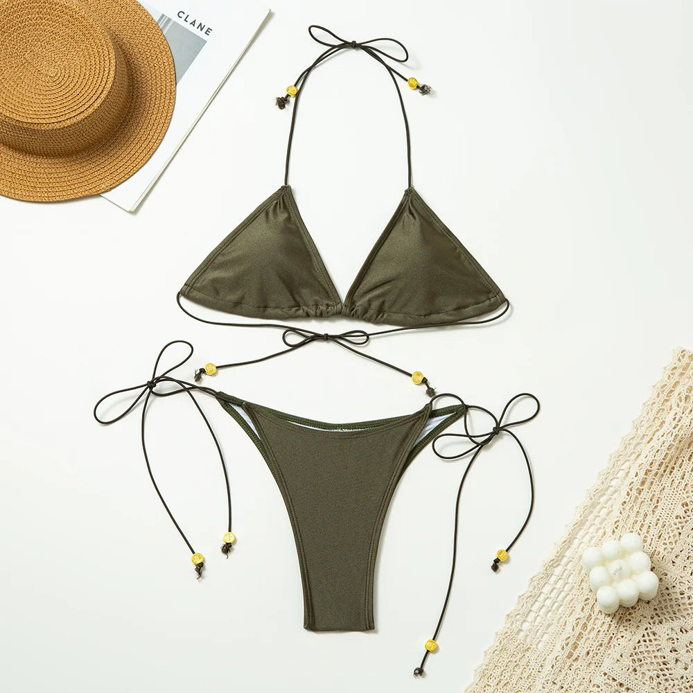 Bikinis brasileños tipo tanga para mujer