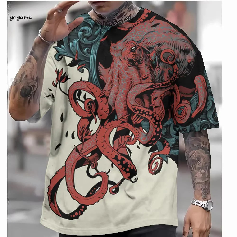Camiseta de estilo japonés para hombre