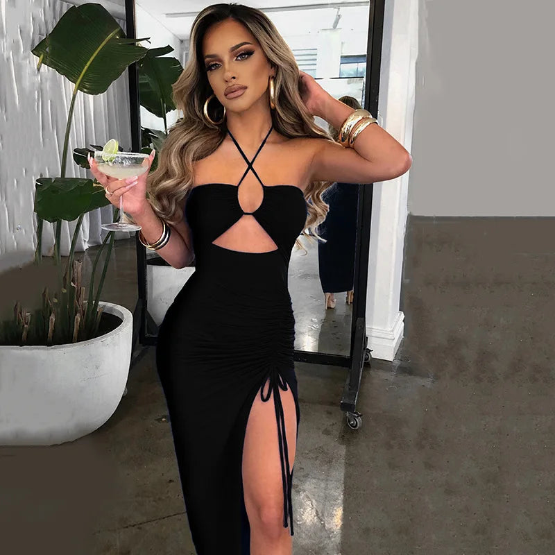 Mini Dress with Slit for Women