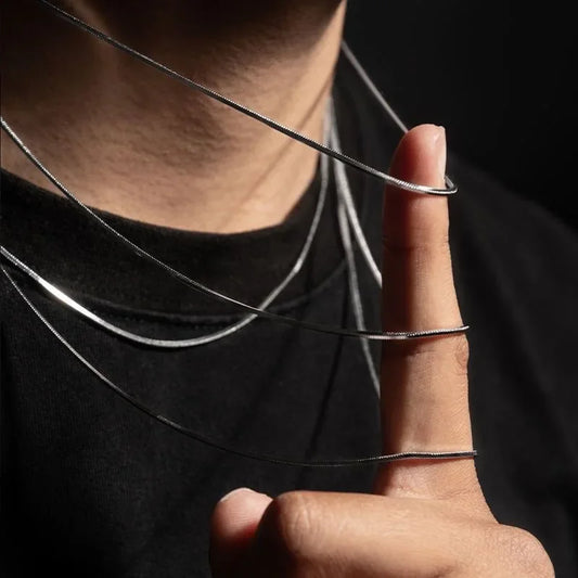 Collar de cadena de serpiente para hombre