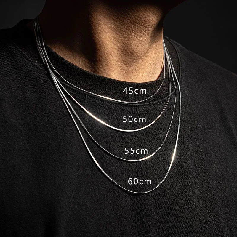 Collar de cadena de serpiente para hombre