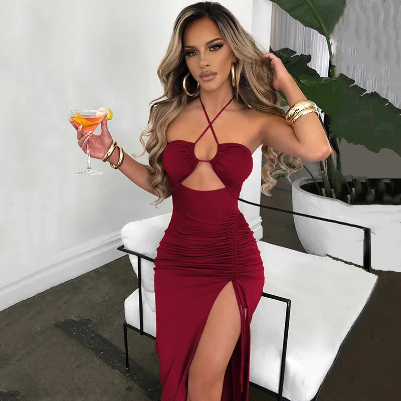 Mini Dress with Slit for Women