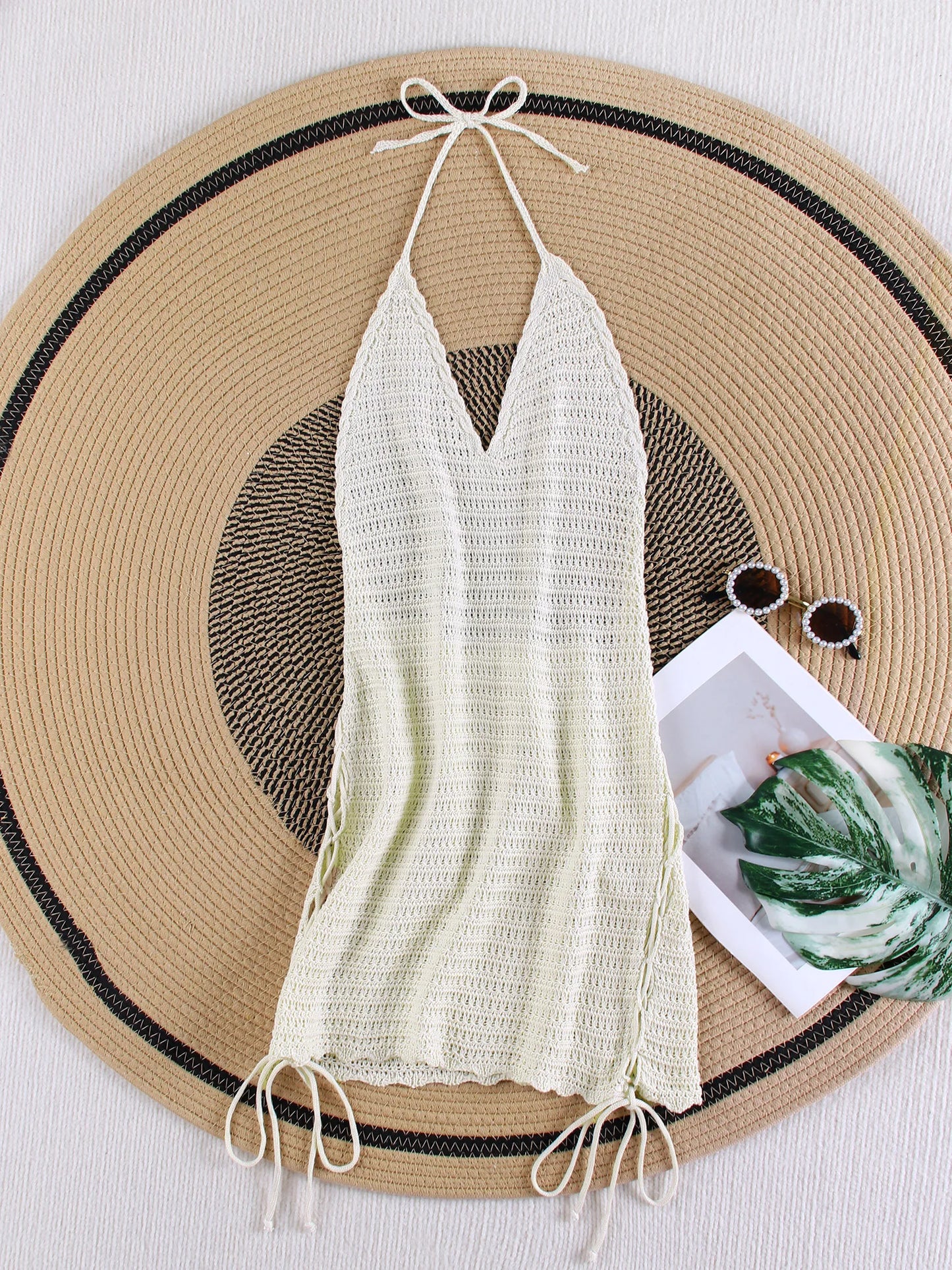 Minivestido de punto para días de playa