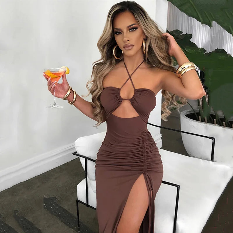 Mini Dress with Slit for Women