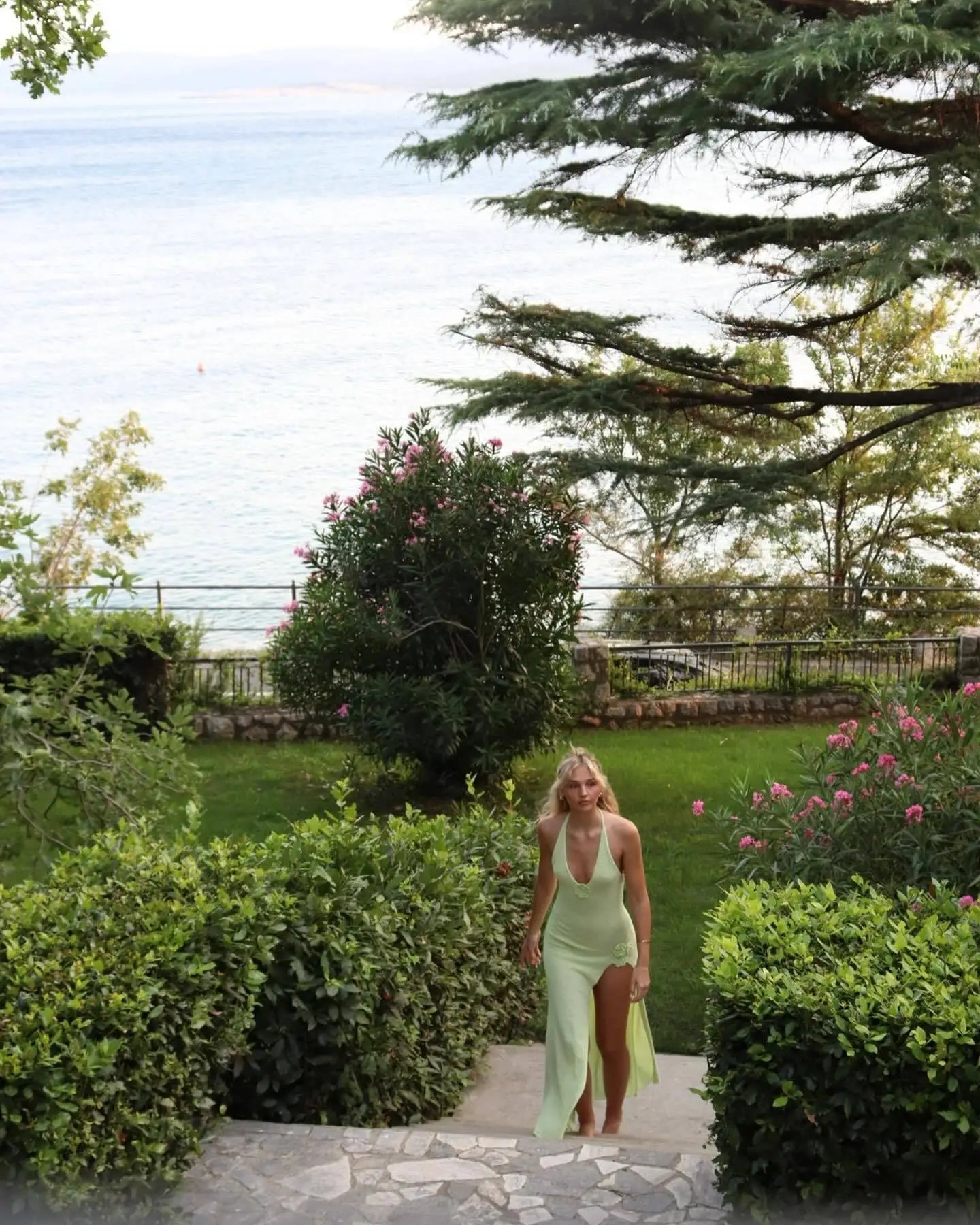 Long Dress with Flower for Women