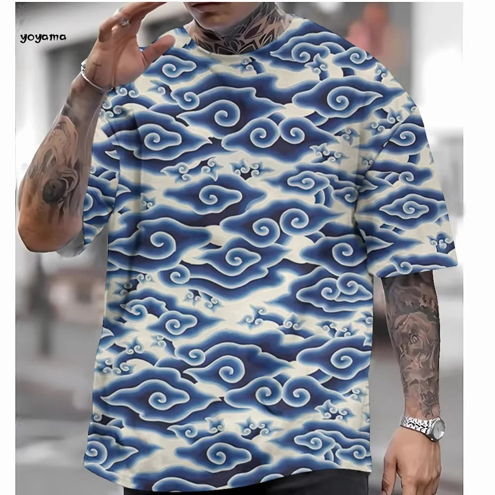 Camiseta de estilo japonés para hombre