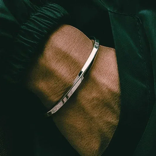 Pulsera trenzada de acero inoxidable para hombre