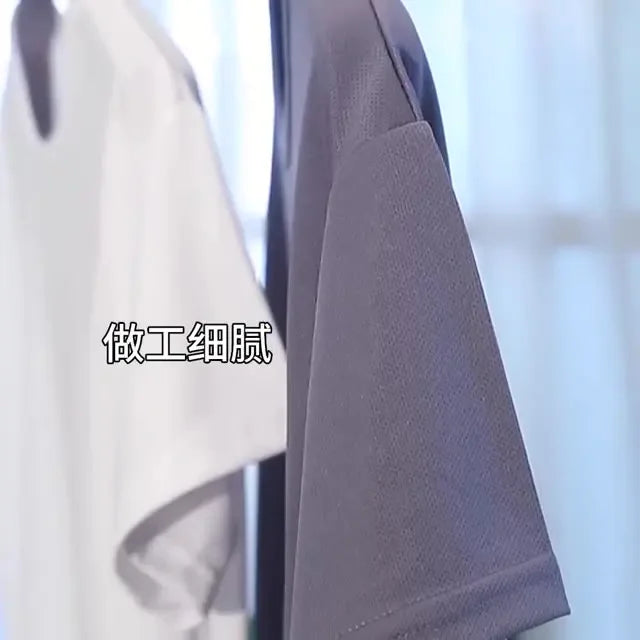 Camiseta de seda de verano de manga corta para hombre