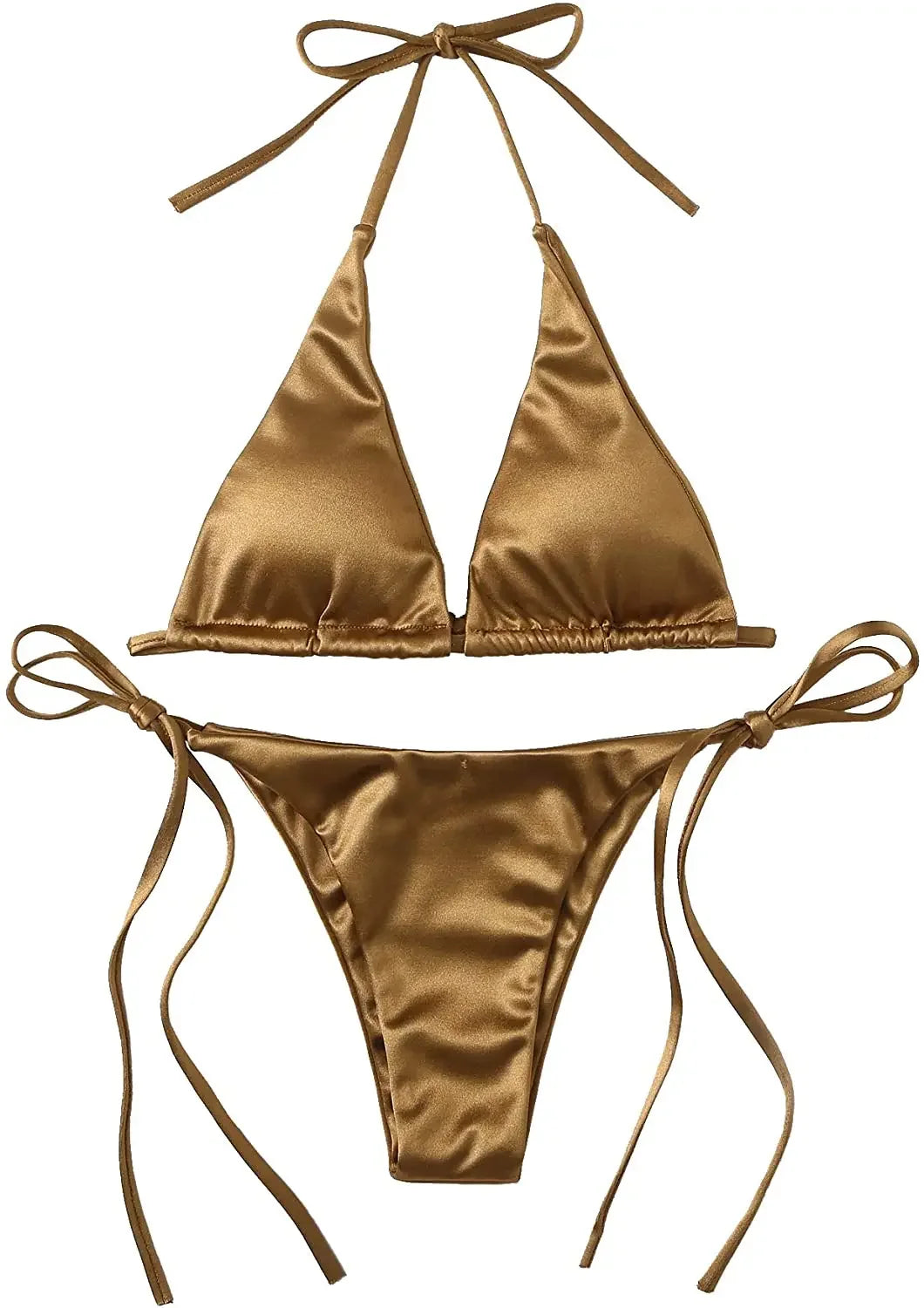 Bikini brasileño de satén para ella