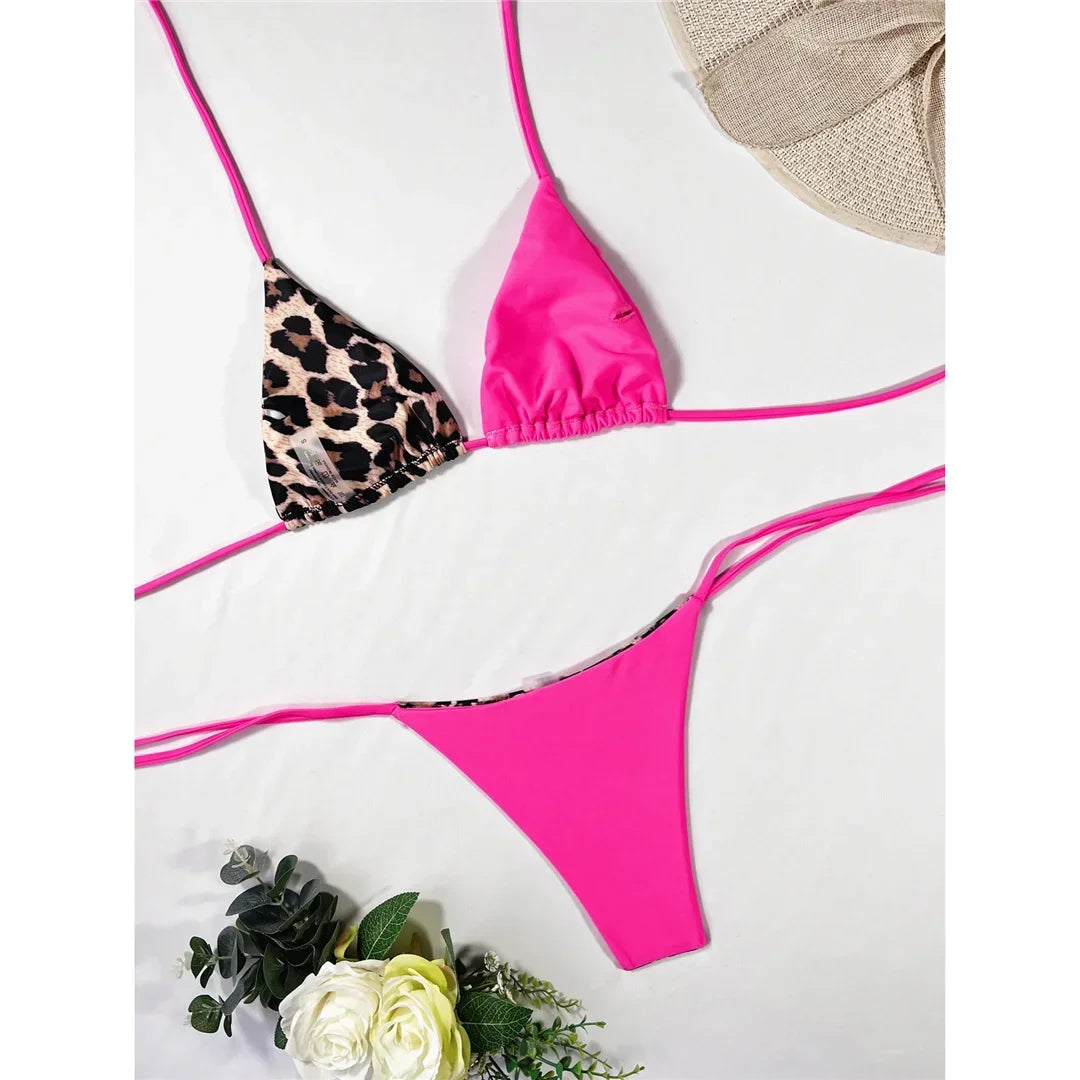 Minibikinis de leopardo para mujer